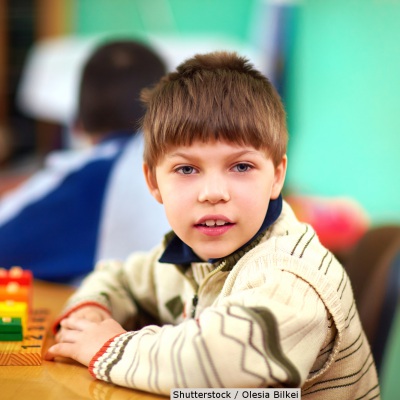 Child with cognitive development challenges | Shutterstock, Olesia Bilkei